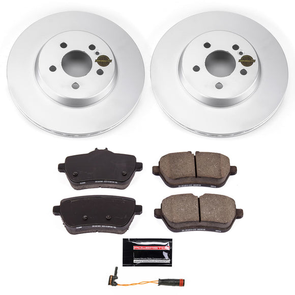 PowerStop Genuine Geomet Coated Rotor and Carbon-Fiber Ceramic Brake Pad Kit