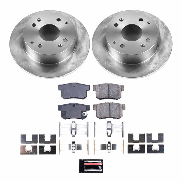 PowerStop OE Stock Replacement Low-Dust Ceramic Brake Pad and Rotor Kit