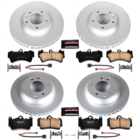 PowerStop Genuine Geomet Coated Rotor and Carbon-Fiber Ceramic Brake Pad Kit