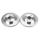PowerStop Evolution Drilled Slotted Rotors Pair Front For Nissan 200SX