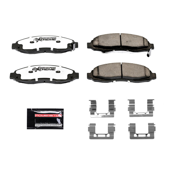 PowerStop Z36 Truck And Tow Carbon-Fiber Ceramic Brake Pads With Hardware