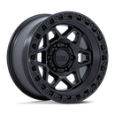 17x9 KMC KM553 Torx Matte Black With Gloss Black Lip 5x127 ET-12 CB71.5 Wheel