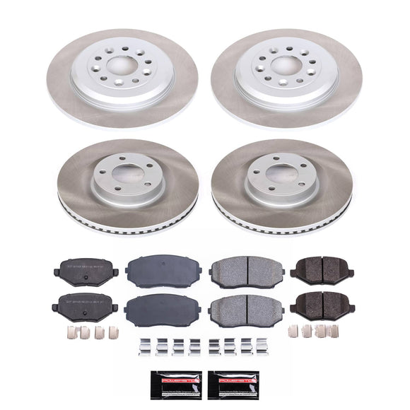 PowerStop Semi-Coated Rotor and Low-Dust Ceramic Brake Pad Kit