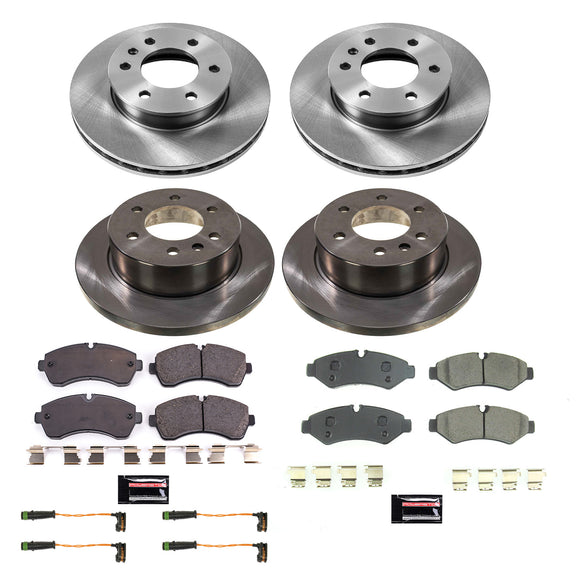 PowerStop OE Stock Replacement Low-Dust Ceramic Brake Pad and Rotor Kit