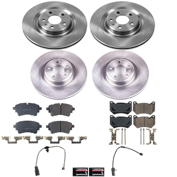 OE Stock Replacement Low-Dust Ceramic Brake Pad and Rotor Kit