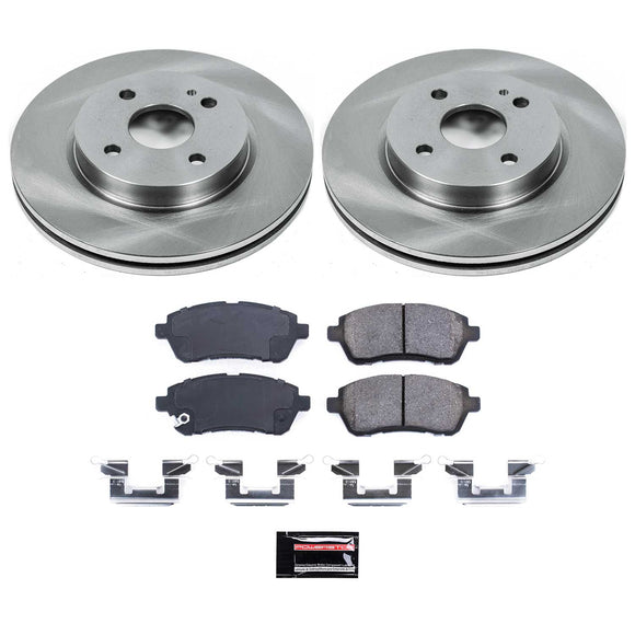 PowerStop OE Stock Replacement Low-Dust Ceramic Brake Pad and Rotor Kit