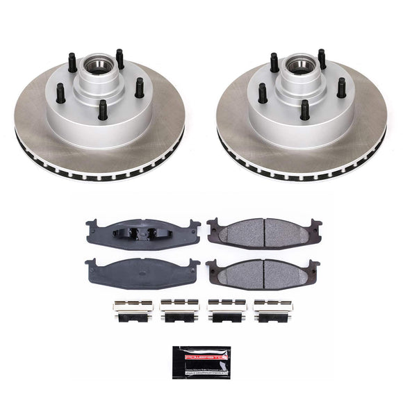 PowerStop Semi-Coated Rotor and Low-Dust Ceramic Brake Pad Kit