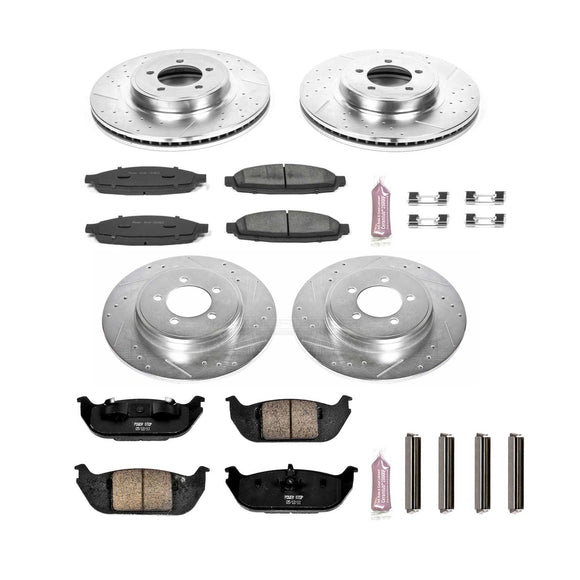 PowerStop Z23 Daily Driver Carbon-Fiber Ceramic Brake Pad and Drilled & Slotted
