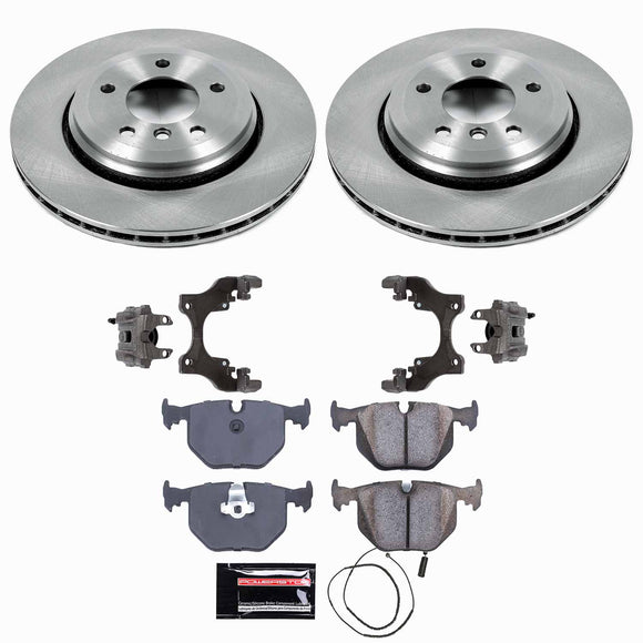 PowerStop OE Stock Replacement Low-Dust Ceramic Brake Pad, Rotor and Caliper Kit