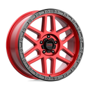 20X9 KMC KM544 MESA Candy Red With Black Lip 5X127 ET0 wheel/rim-1