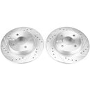 PowerStop Evolution Drilled Slotted Rotors Pair Rear For Ford EcoSport