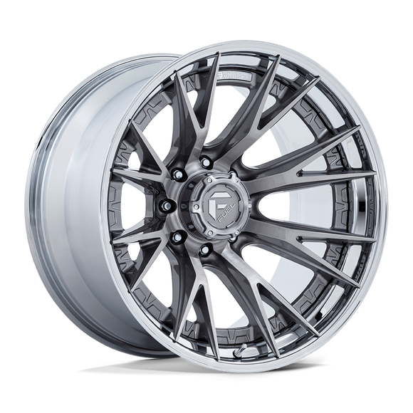 20x10 Fuel Off-Road FC402 Catalyst Platinum With Chrome Lip 8x170 ET-18 Wheel