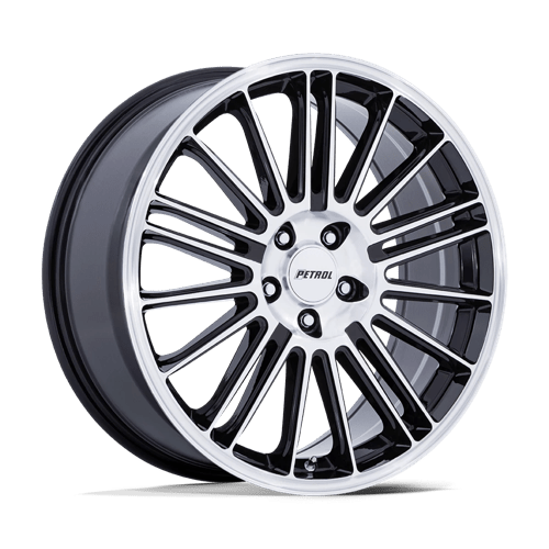 17x8 Petrol PE001 P1D Gloss Black With Machined Face 5x120 ET35 CB74.1 Wheel Rim
