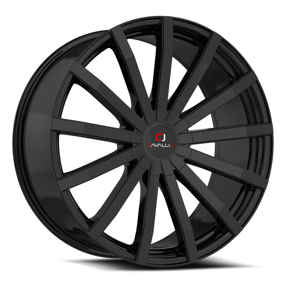 18X8 Cavallo CLV-52 Gloss Black 5x114.3/120 ET35 wheel/rim