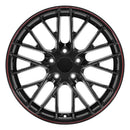 18" Replica Wheel CV08B Fits Chevrolet Corvette - C6 ZR1 Rim 18x8.5 Redline