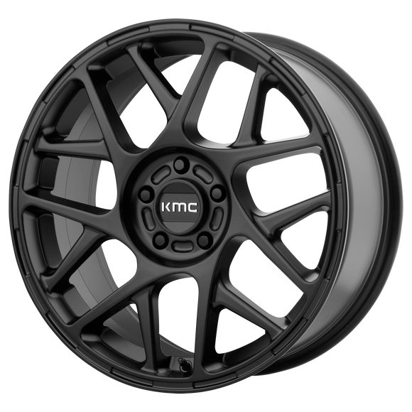 17X8 KMC KM708 Bully Satin Black 5X108 ET38 wheel/rim