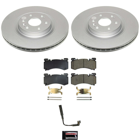 PowerStop Genuine Geomet Coated Rotor and Low-Dust Ceramic Brake Pad Kit