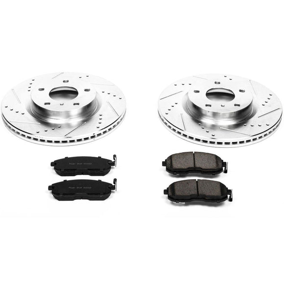 PowerStop Z23 Daily Driver Carbon-Fiber Ceramic Brake Pad and Drilled & Slotted