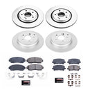 PowerStop Genuine Geomet Coated Rotor and Low-Dust Ceramic Brake Pad Kit