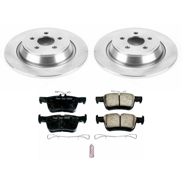 PowerStop OE Stock Replacement Low-Dust Ceramic Brake Pad and Rotor Kit