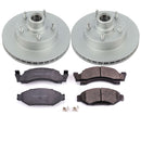 PowerStop Genuine Geomet Coated Rotor and Low-Dust Ceramic Brake Pad Kit