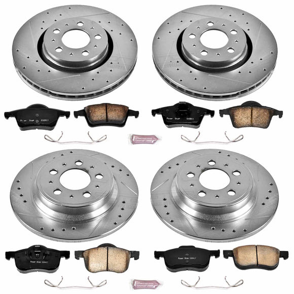 PowerStop Z23 Daily Driver Carbon-Fiber Ceramic Brake Pad and Drilled & Slotted