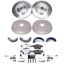 PowerStop Z36 Ceramic Brake Pads with Drilled Slotted Rotors and Drum Shoe Kit