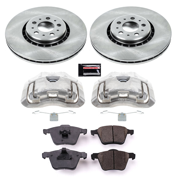 PowerStop OE Stock Replacement Low-Dust Ceramic Brake Pad, Rotor and Caliper Kit