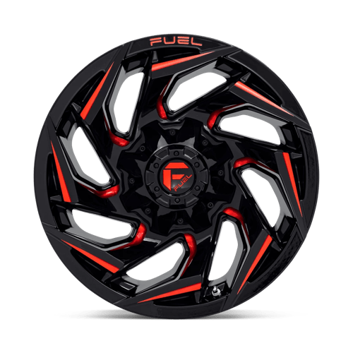 20x9 Fuel Off-Road D755 Reaction Gloss Black Milled Red Tint 8x170 ET1 Wheel