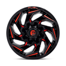 20x9 Fuel Off-Road D755 Reaction Gloss Black Milled Red Tint 8x170 ET1 Wheel