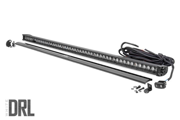 Rough Country Black Series LED Light Bar Cool White DRL 50" Single Row