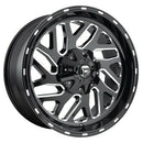 22X7 Fuel UTV D581 Triton Gloss Black Milled 4X137 ET13 wheel/rim