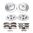 PowerStop Z36 Carbon-Fiber Ceramic Brake Pad with Drilled and Slotted Rotor Kit