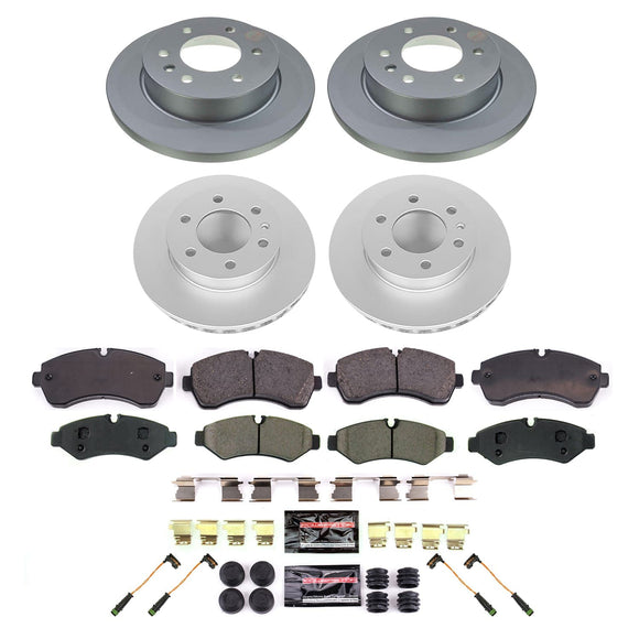 PowerStop Genuine Geomet Coated Rotor and Low-Dust Ceramic Brake Pad Kit