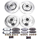 PowerStop Z36 Carbon-Fiber Ceramic Brake Pad with Drilled and Slotted Rotor Kit