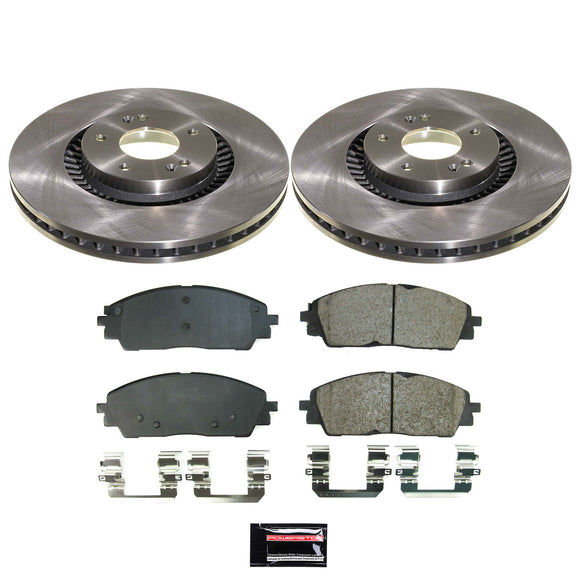PowerStop OE Stock Replacement Low-Dust Ceramic Brake Pad and Rotor Kit