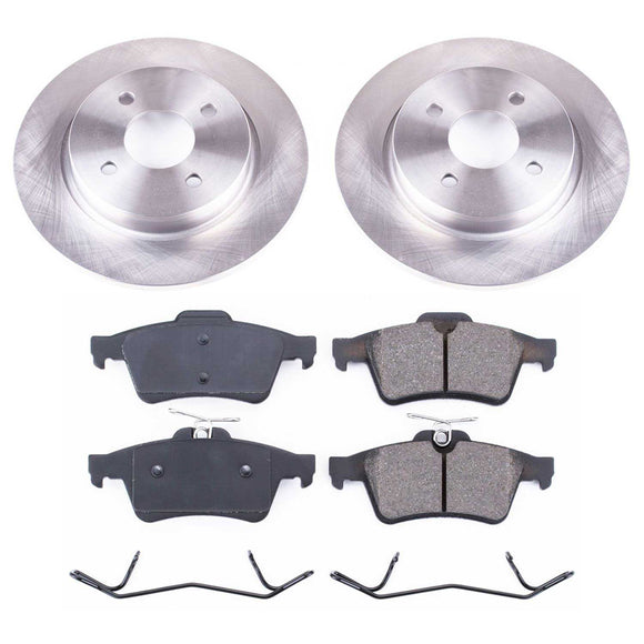 PowerStop OE Stock Replacement Low-Dust Ceramic Brake Pad and Rotor Kit