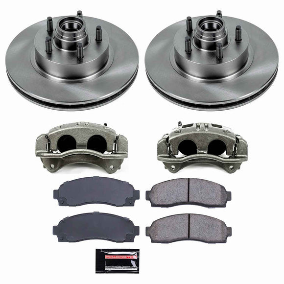 PowerStop OE Stock Replacement Low-Dust Ceramic Brake Pad, Rotor and Caliper Kit