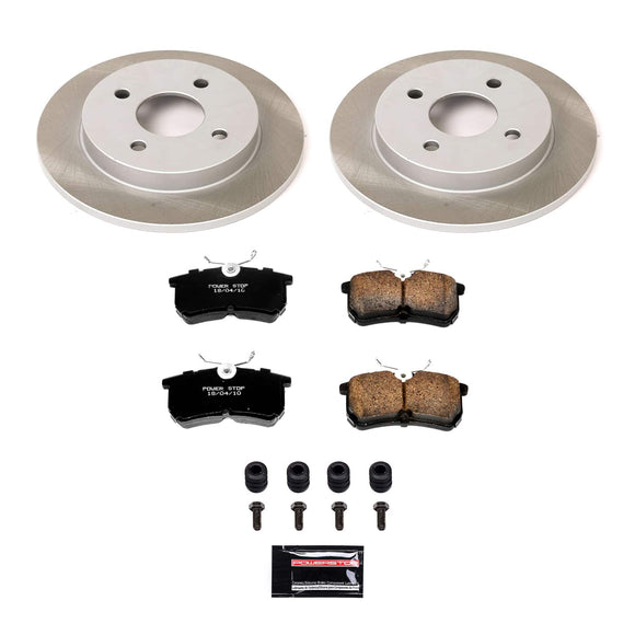 PowerStop Semi-Coated Rotor and Low-Dust Ceramic Brake Pad Kit
