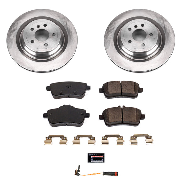 PowerStop OE Stock Replacement Low-Dust Ceramic Brake Pad and Rotor Kit