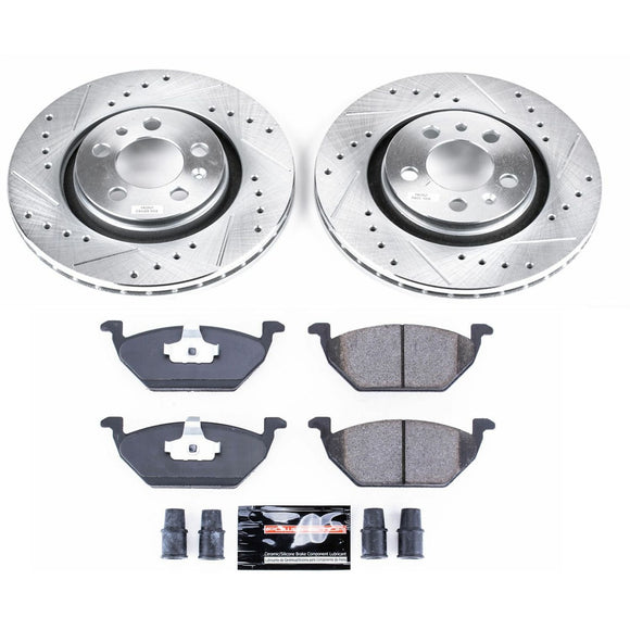 PowerStop Z23 Daily Driver Carbon-Fiber Ceramic Brake Pad and Drilled & Slotted
