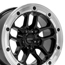 17x8 Defiant DF01 Gloss Black Milled Ring 5x127 5x5 ET12 Wheel Rim