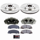 PowerStop OE Stock Replacement Low-Dust Ceramic Brake Pad, Rotor and Caliper Kit