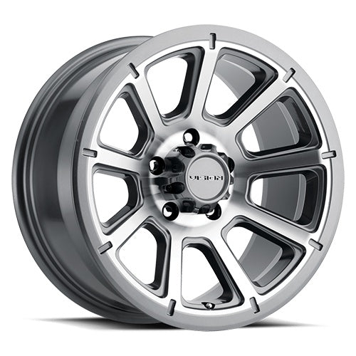 18x9 Vision 353 Turbine Gun Metal Machined Face Wheel 5x114.3 ET18 CB83