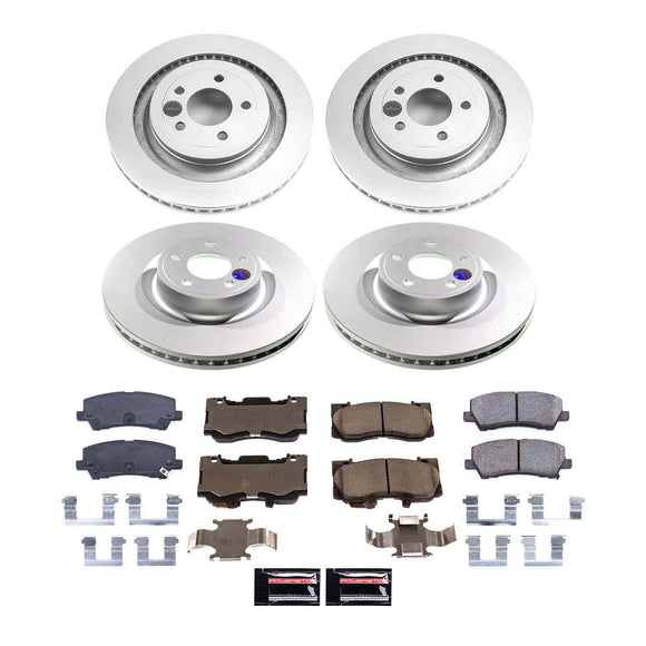 PowerStop Genuine Geomet Coated Rotor and Low-Dust Ceramic Brake Pad Kit