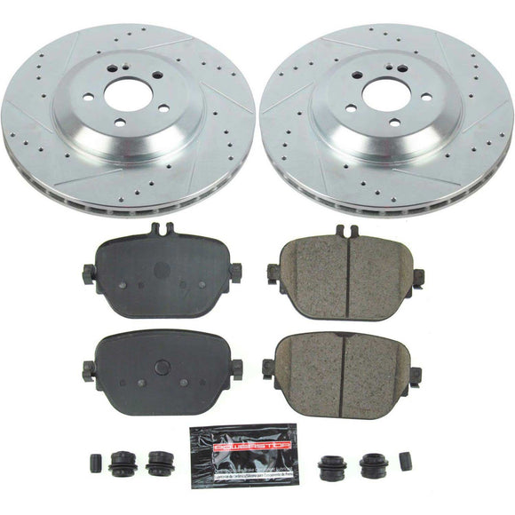 PowerStop Z23 Daily Driver Carbon-Fiber Ceramic Brake Pad and Drilled & Slotted