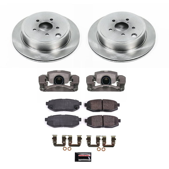 PowerStop OE Stock Replacement Low-Dust Ceramic Brake Pad, Rotor and Caliper Kit