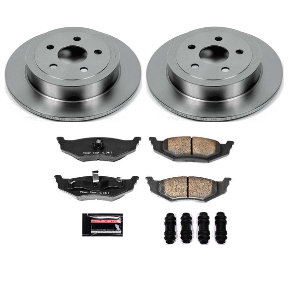 PowerStop OE Stock Replacement Low-Dust Ceramic Brake Pad and Rotor Kit