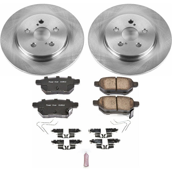 PowerStop OE Stock Replacement Low-Dust Ceramic Brake Pad and Rotor Kit