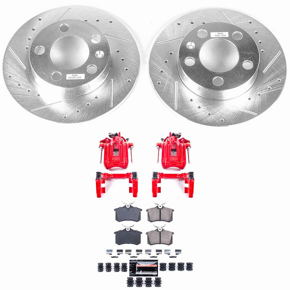PowerStop Z23 Daily Driver Carbon-Fiber Ceramic Pads Drilled & Slotted Rotor & C